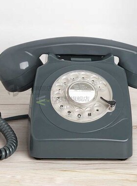 revolve dial Vintage pink begie Black landline telephone Pla