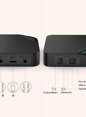 Bluetooth 5.0 Receiver Transmitter 2 in 1 Wireless AptX HD o
