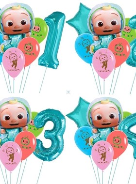 Cocomelon Balloon with 32inh Number Ballon JJ Cocomelon