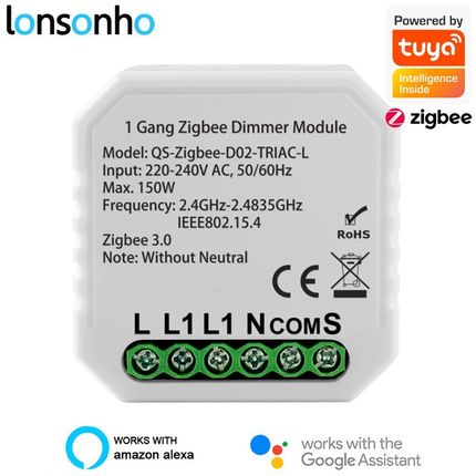 Zigbee Dimmer 220V No Neutral Triac Tuya Smart Led Light Dim