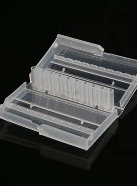 10 Holes Nail Drill Bit Case Plastic Empty Storage Box Milli