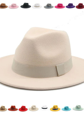 Fedora Hat Women Winter Hats for Women Ribbon Band Men&#