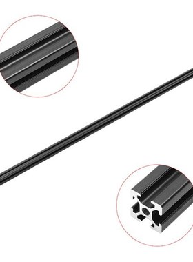 900mm Length Black Anodized 2020 T-Slot Aluminum Profiles Ex