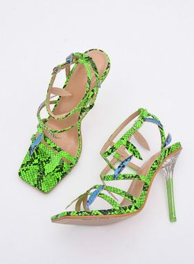 Fish mouth high heel sandals women's shoes