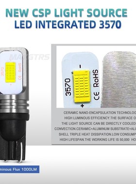2x T10 CANBS No ERROR W5W 168 194 3570 Chip LED 72W Auto Ind