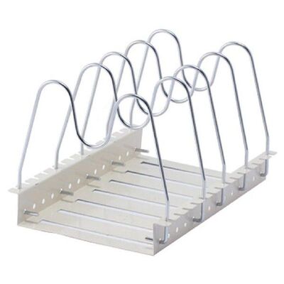 Pans Pots Lid Organizer Rack Rack Adjustable Compartments Sa