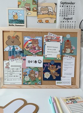 Young girl heart projection booth ins cork board wall