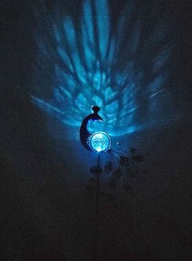 Retro Wrought Iron LED Solar Light Luminous Red Bird