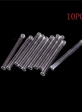 10pcs Transparent Glass Tubes Long Thick Wall Test Tube 10*1