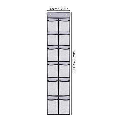 Storage Bag Fabric Wall Mount Hanging Pouch Door 12 Grid