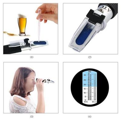 Beer Wort and Wine Refractometer, Dual Scale - Specific Grav