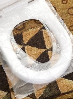 50pcs Disposable Toilet Seat Cover Mat Portable  Waterpr