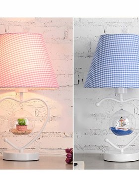 cottagecore style Romantic pink cloth table lamp for living