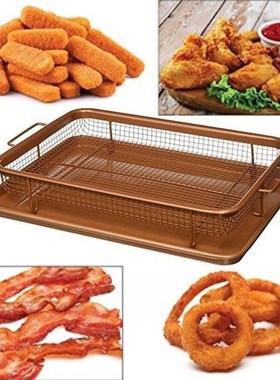 Practical Copper Fry French Chef Basket Easy Clean Household