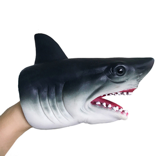 Shark Hand Puppet Animal Head Gloves Kids Toys Gift Hand