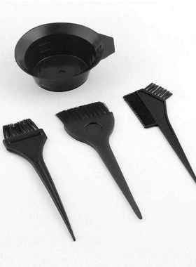 1Set Black Plastic Hair Dye Colouring Brush Comb Mixing Bowl