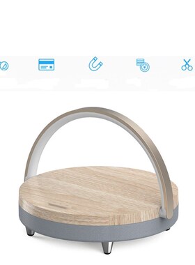 S21 Pro Bluetooth Speaker Wood Wireless Chargers LED Lamp fo