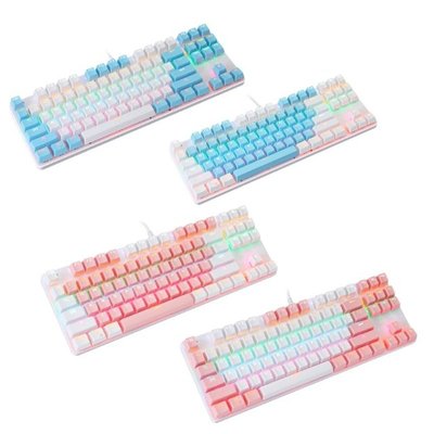 K100 Compact Mechanical Keyboard, 87 Keys Bluetooth Small Po