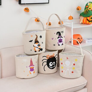 Halloween candy bag Halloween shopping basket pumpkin candy