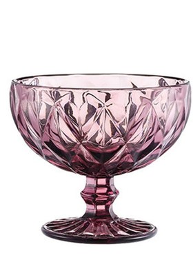 Colorful Salad Bowl Glass for Dessert Mill Shake Goblet Glas