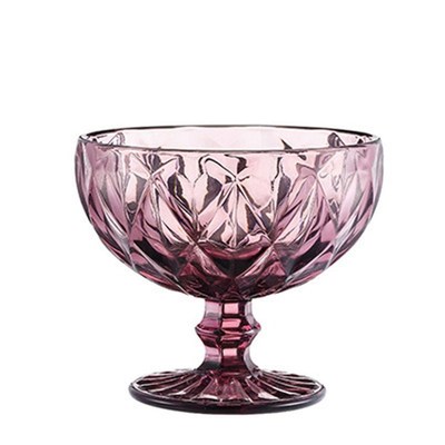 Colorful Salad Bowl Glass for Dessert Mill Shake Goblet Glas