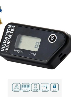 Waterproof Resettable LCD Wireless Vibration Hour Meter For