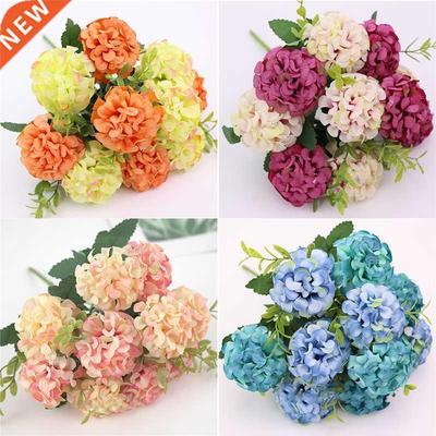 1pcs 10 flower head peony fake flowers luxury bouquet weddi