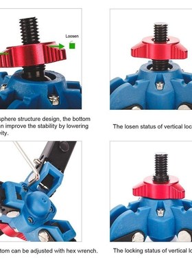 M1 3 Legs Feet Monopod Holder Support Stand Base 3/8 inch Ad