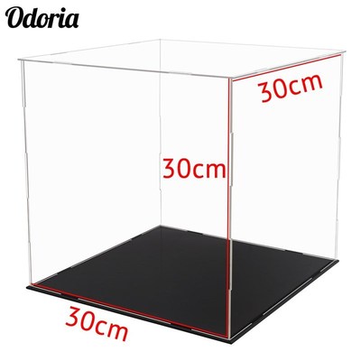 30cm Acrylic Display Case Self-Install Clear Cube Box V Dust