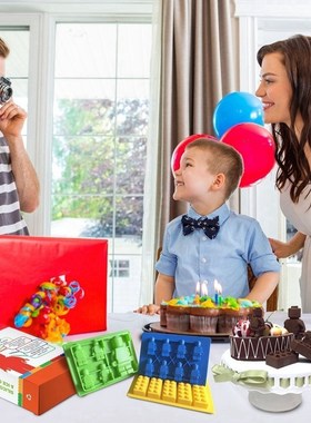 1PCS Big Robot Cake Chocolate Pan Silicone Ice mold Lego Mol