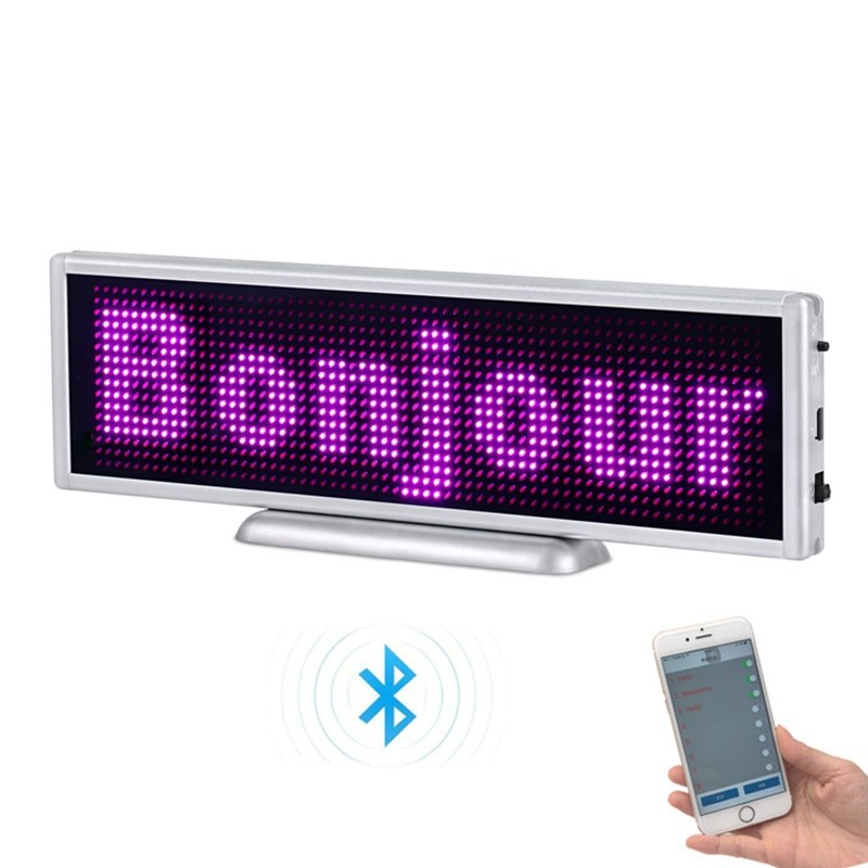 Bluetooth rechargeable LED display 16*64 pixels 21cm by 6cm