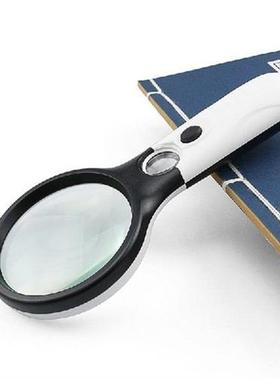 3 LED Light 45X Magnifying Glass Lens Mini Pocket Handheld