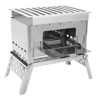 Camping Stove Stainless Steel Charcoal Card Wood Stove