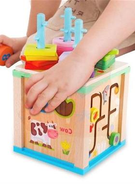 Kids Activity Cube Montessori Learning Educational Toys For