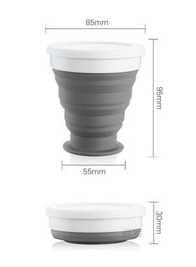 Retractable Silicone Folding cups Telescopic Collapsible Cof