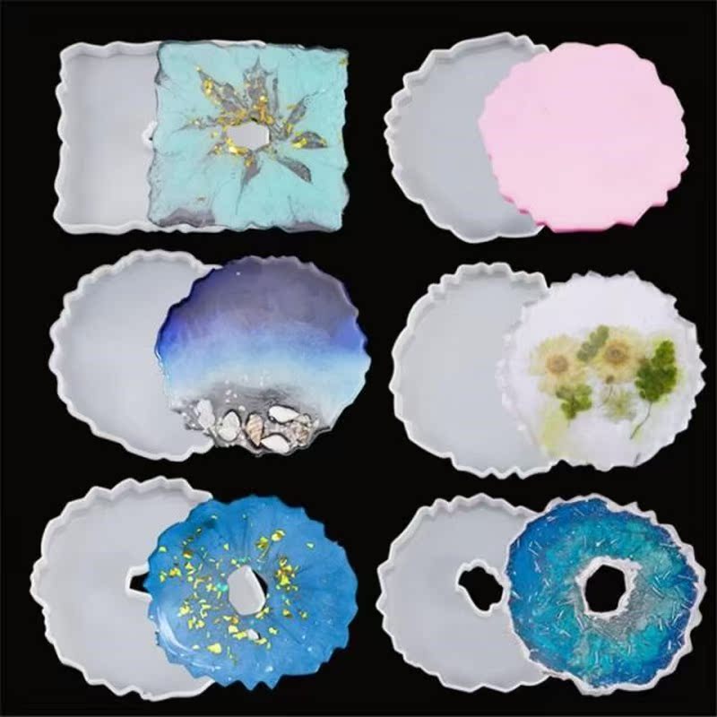 Coasters Silicone Molds UV Epoxy Resin Mould Flowers Coaster