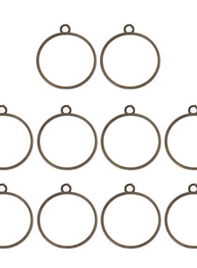 10Pcs Assorted Geometric Hollow Pressed Flower Frame Pendant