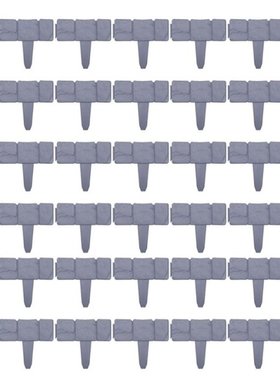30Pcs Garden Fence Edging Cobbled Stone Effect DIY Plastic L