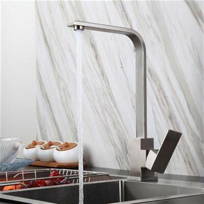 YOOAP Stainless Steel Kitchen Faucet Brushed Process Swivel