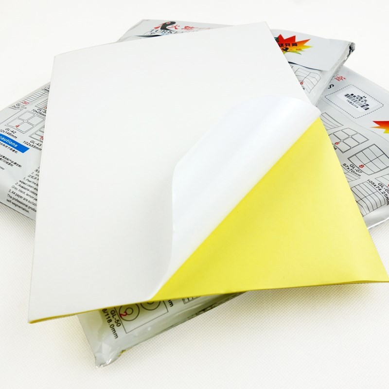 A4 label paper 80 sheets White High Glossy matte Self Adhe