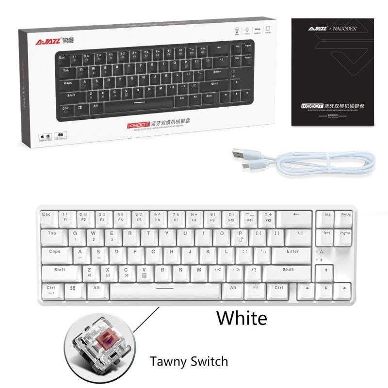 Wired Bluetooth 68 Keys with Anti ghosting Design Mechanica