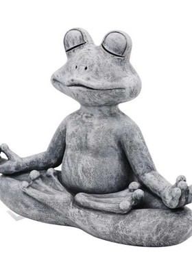 Garden Frog Figurine Resin Zen Yoga Frog Jardin Statue Garde