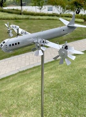 Metal Windmill Iron Aircraft Modeling Design Garden