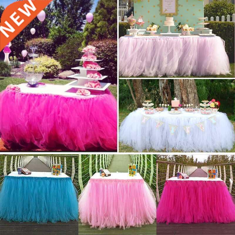 Wedding Tulle Tutu Table Skirt Cover Party Birthday Festive
