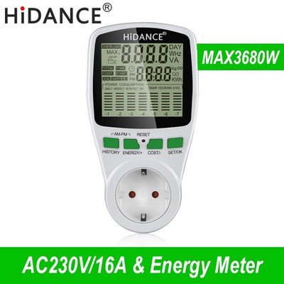 AC Power Meters 220v digital wattmeter eu energy meter watt