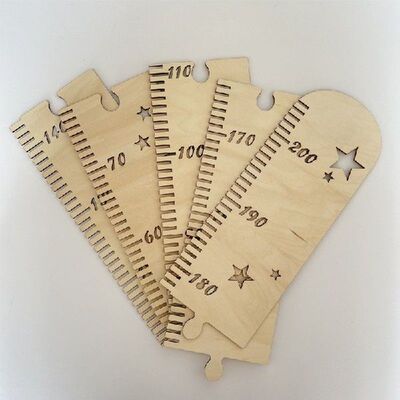 INS Nordic Wooden Kids Height Growth Chart Ruler Baby