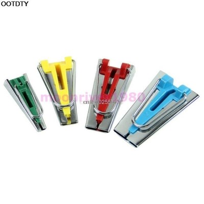 4 Size Fabric Bias Tape Maker Tool 6mm 12mm 18mm 25mm Sewing