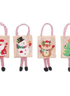 Creative Cute Linen Machine Embroidered Tote Gift Bag Cute