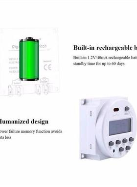 CN101 Digital Round LCD Power Programmable Timer Time Relay