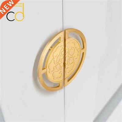 Nordic door handle pure copper gold solid cabinet wardrobe m